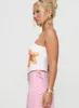 Huxlee One Shoulder Top White Floral sold by Princess Polly