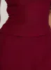 Nutmeg Strapless Mini Dress Burgundy sold by Princess Polly