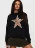 Run The Party Knit Sweater Black sold by Princess Polly