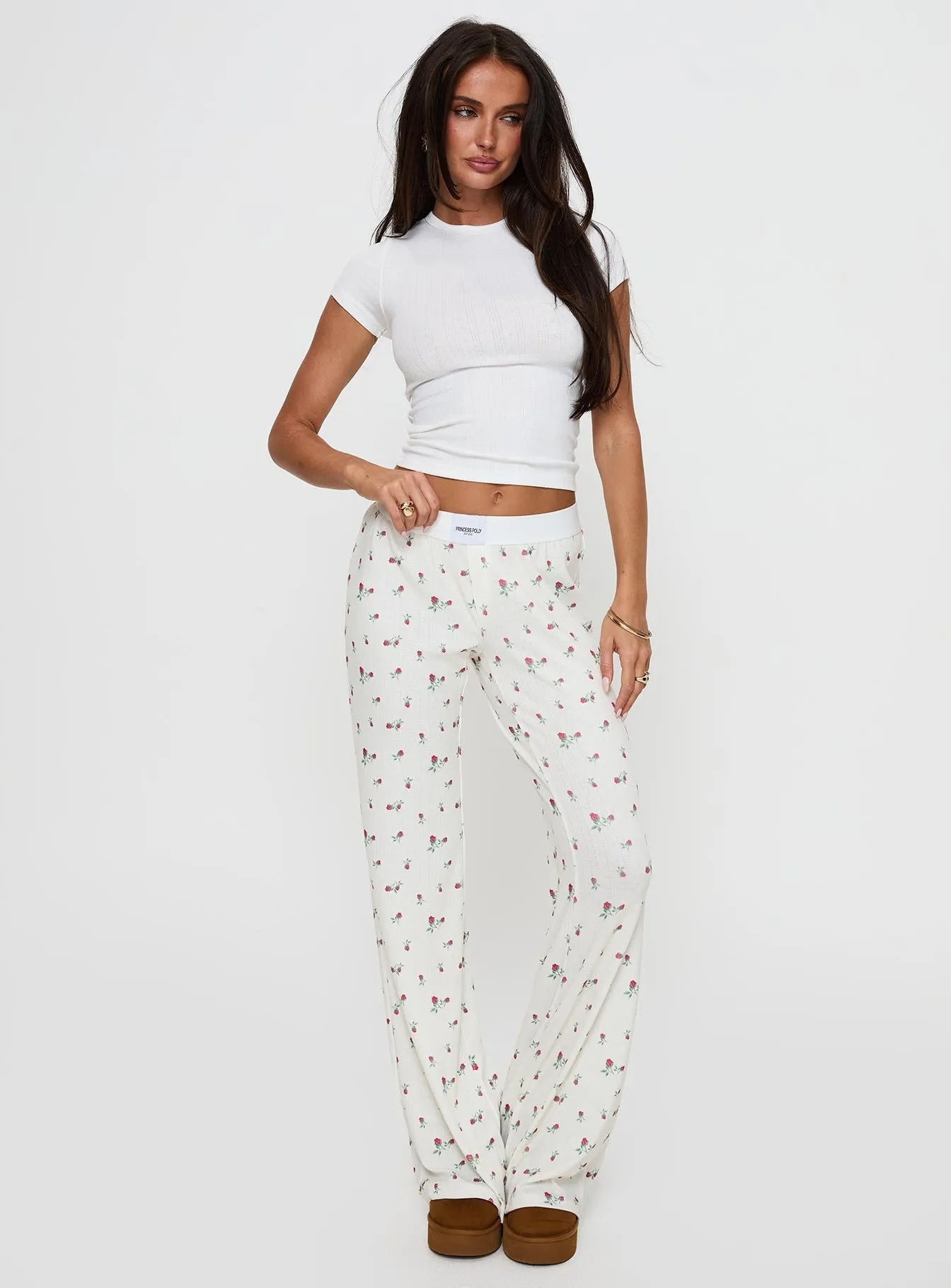 Lullabies Pointelle Sleep Pant Yellow sold by Princess Polly product image thumbnail 3