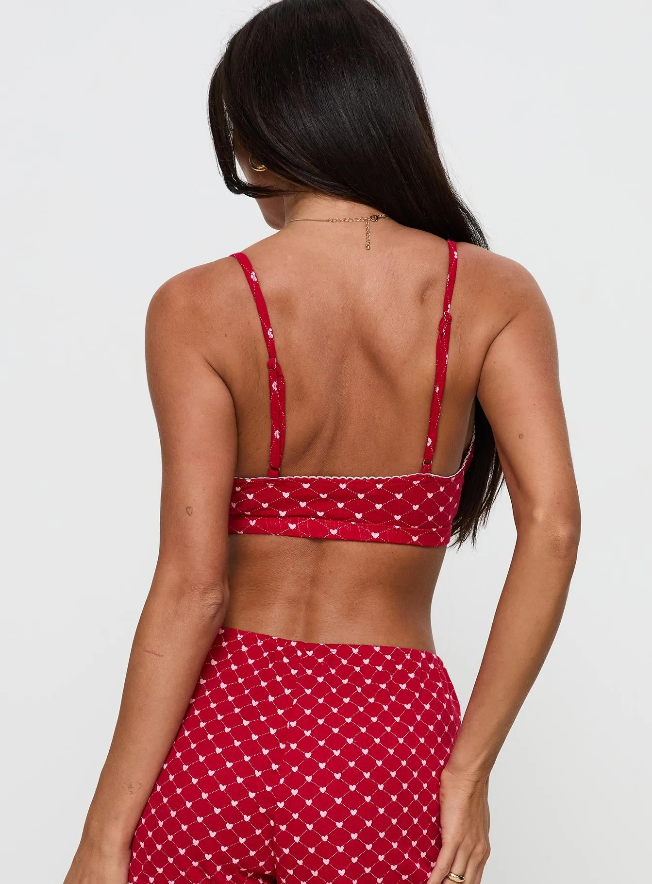 Slumber Pointelle Sleep Bralette Red sold by Princess Polly product image thumbnail 5