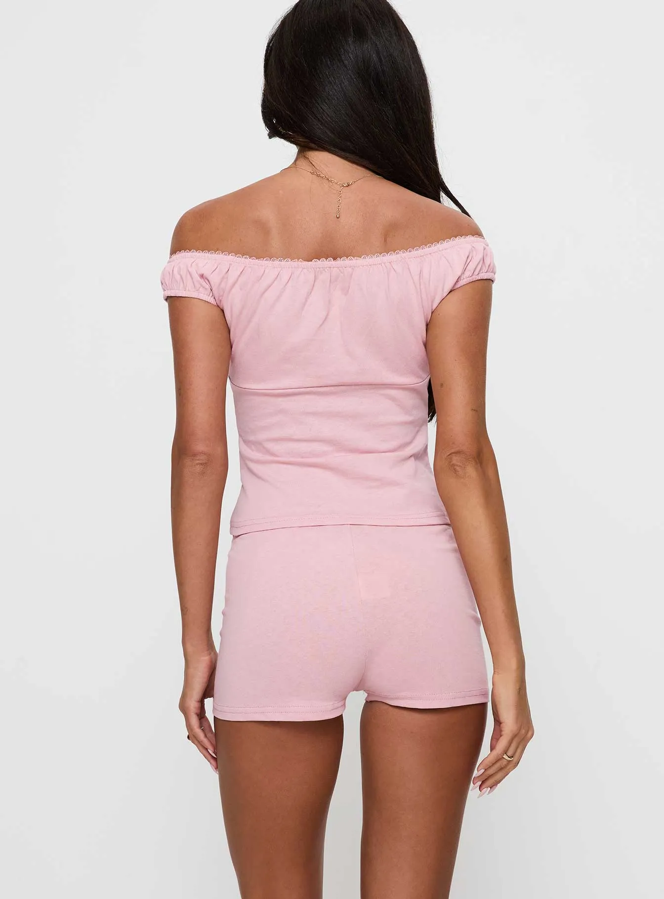 Drift Away Off The Shoulder Sleep Set Pink sold by Princess Polly product image thumbnail 5