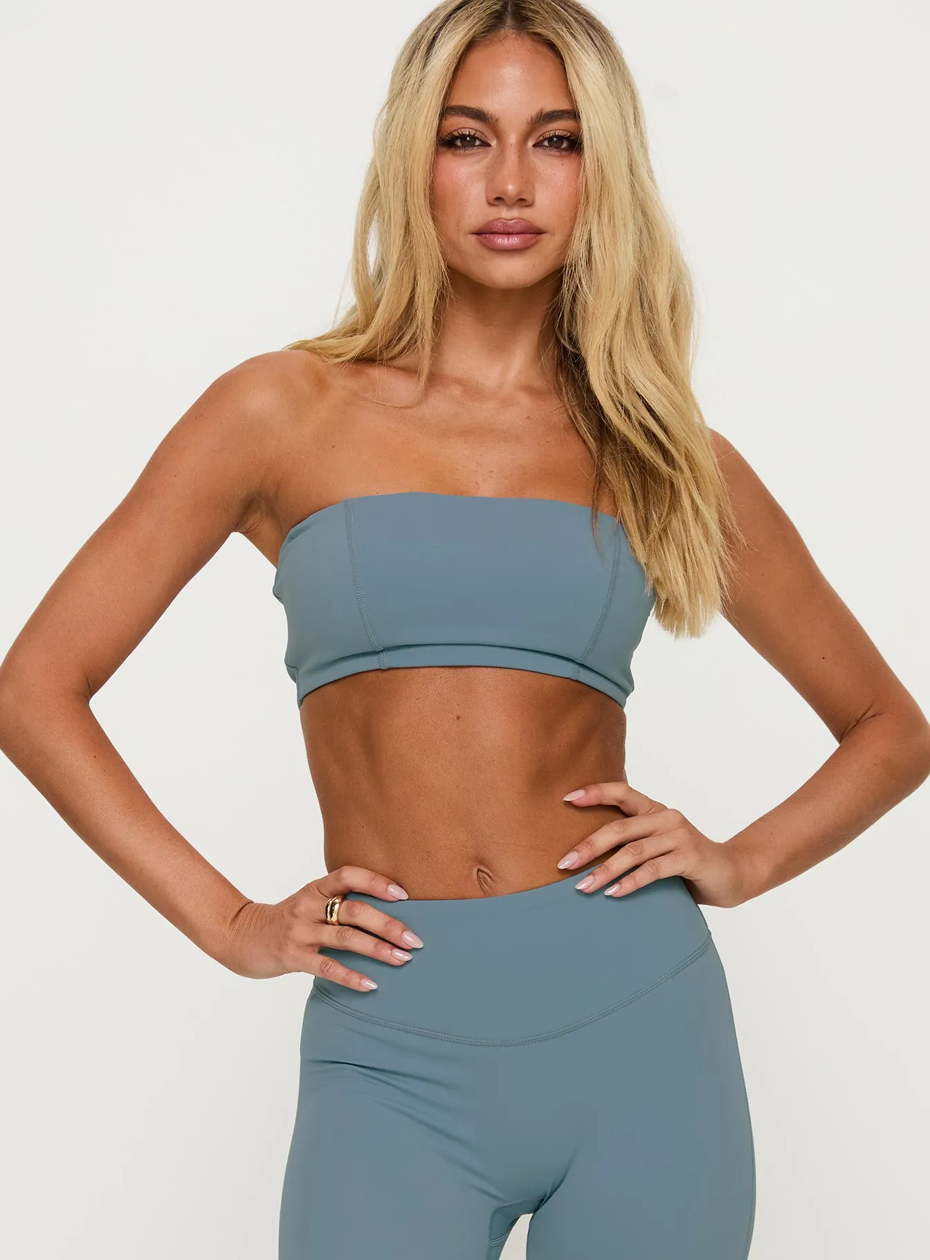 End Goal Active Bandeau Top Blue sold by Princess Polly product image thumbnail 2