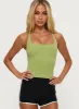 Layup Active Longline Cross Back Top Green sold by Princess Polly