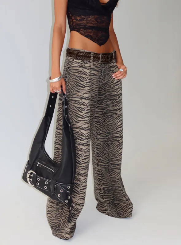 Radical Baggy Jeans Tiger sold by Princess Polly