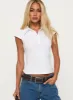 Prodigy Collared Polo Top White sold by Princess Polly