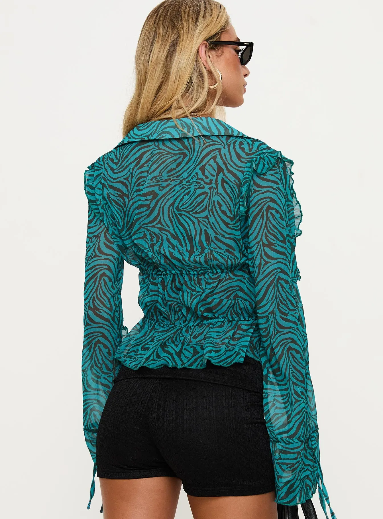 Holidaze Long Sleeve Top Zebra sold by Princess Polly product image thumbnail 4