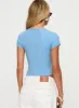 Kerra Short Sleeve Bodysuit Blue sold by Princess Polly