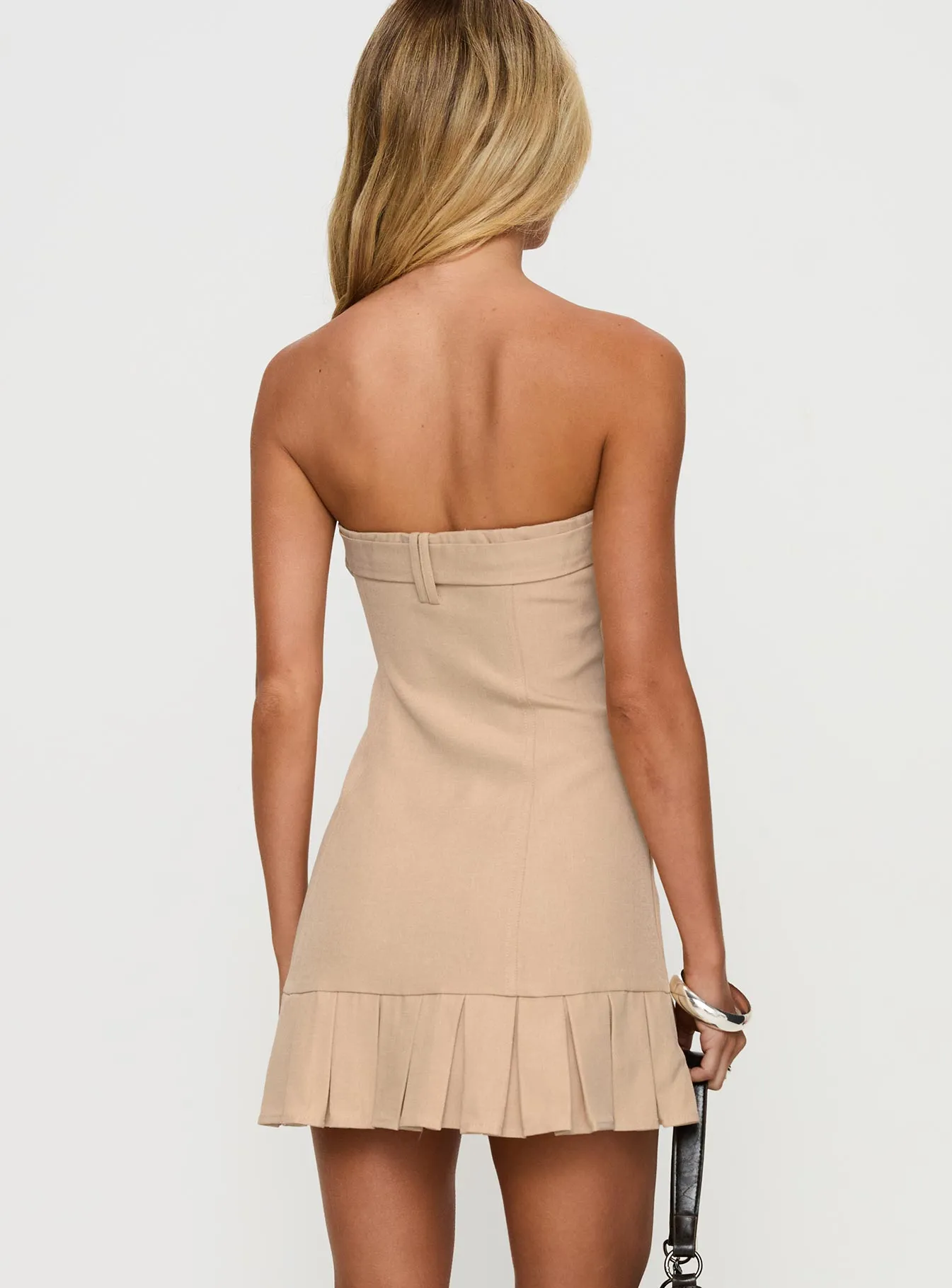 Sesamie Belted Mini Dress Beige sold by Princess Polly product image thumbnail 5