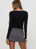 Nonie Pinstripe Mini Skirt Multi sold by Princess Polly