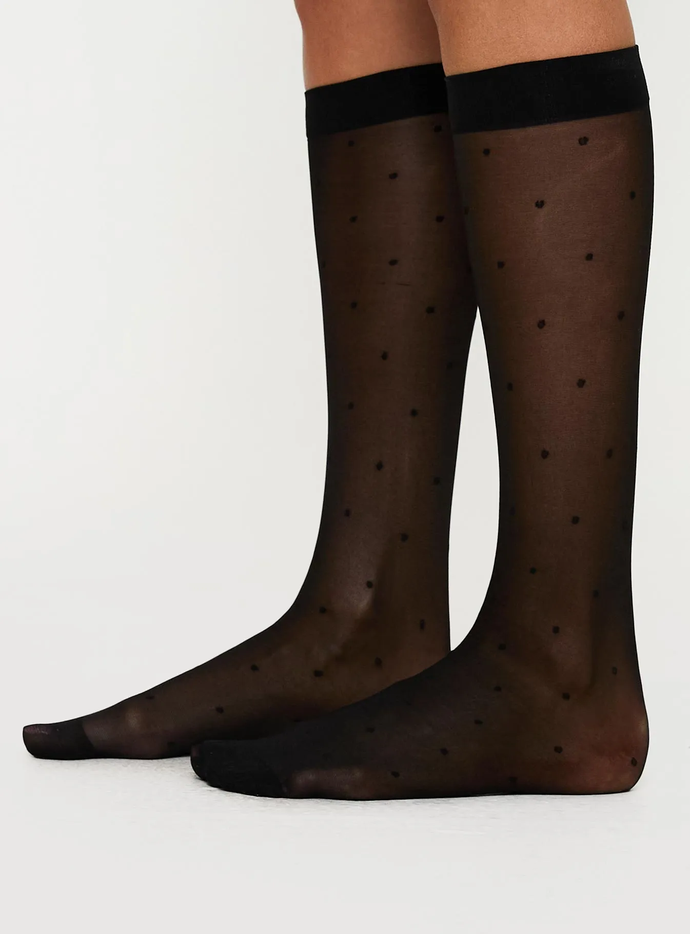 Audley Sheer Knee High Socks Black sold by Princess Polly product image thumbnail 3