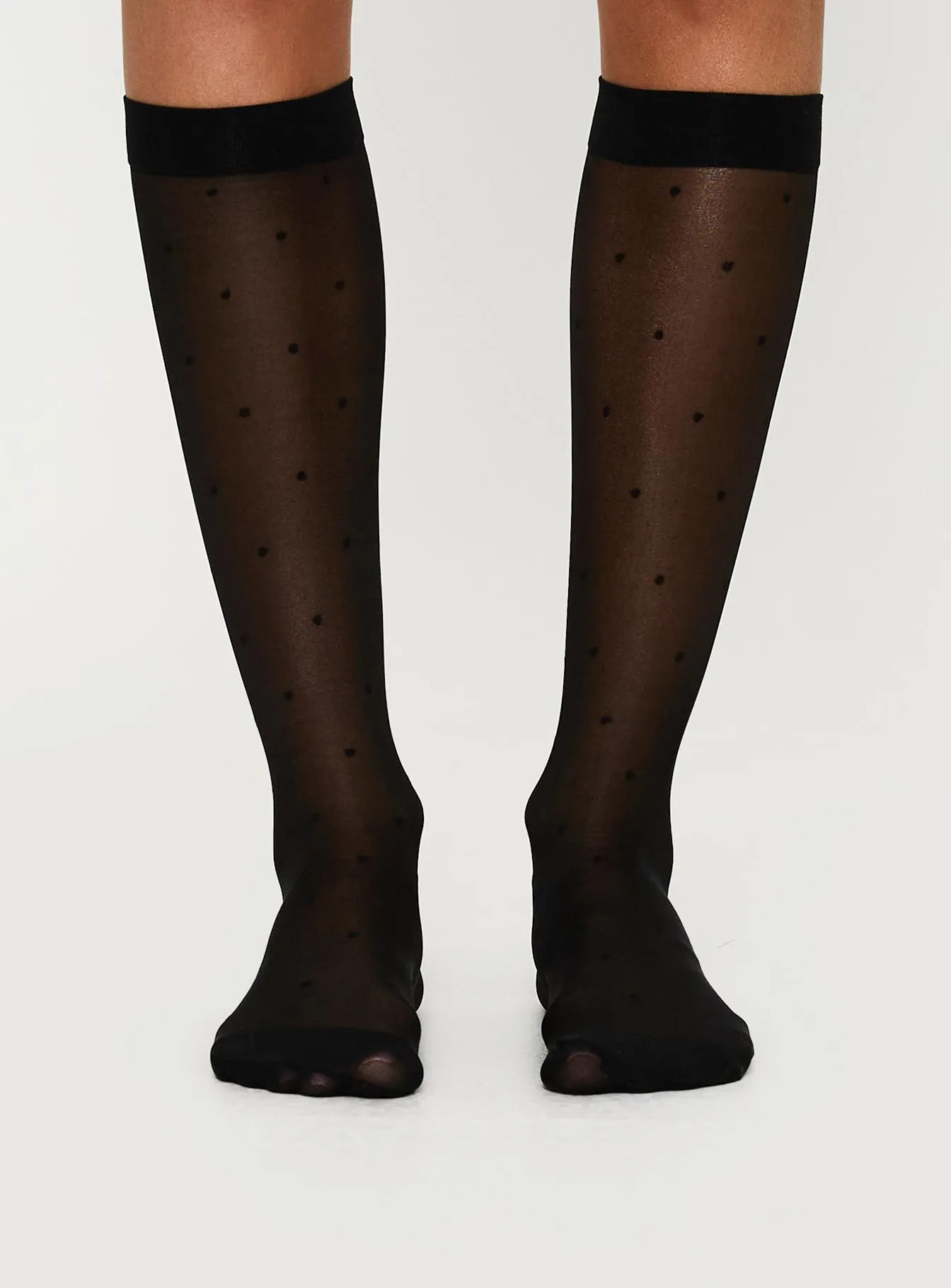 Audley Sheer Knee High Socks Black sold by Princess Polly product image thumbnail 2