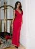 Frederica Plunge Maxi Dress Red sold by Princess Polly