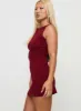 Zimmie Mini Dress Burgundy Tall sold by Princess Polly