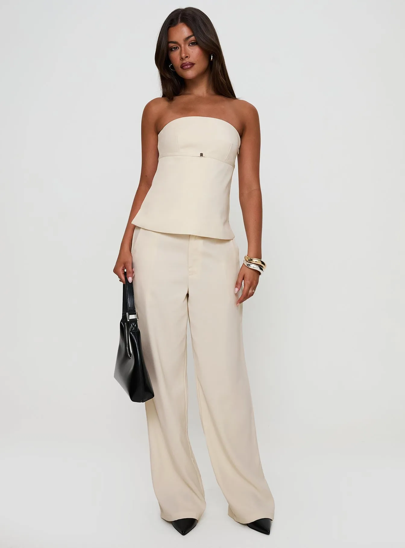 Irresistible Wide Leg Pant Cream sold by Princess Polly product image thumbnail 3