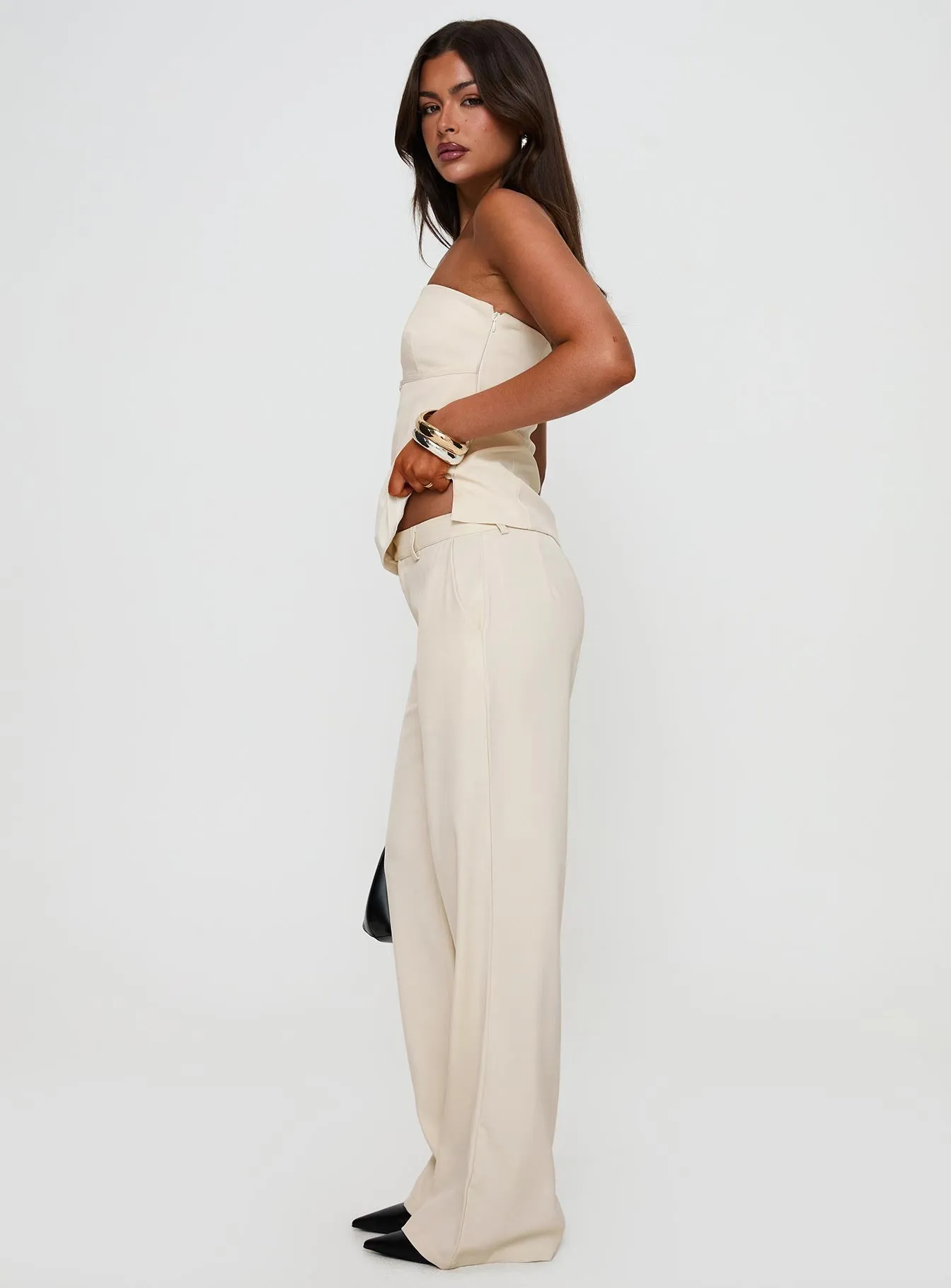 Irresistible Wide Leg Pant Cream sold by Princess Polly product image thumbnail 4