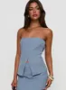 Lavish Living Strapless Top Blue sold by Princess Polly