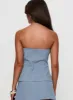 Lavish Living Strapless Top Blue sold by Princess Polly