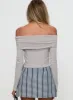 Victorea Off Shoulder Top Grey sold by Princess Polly