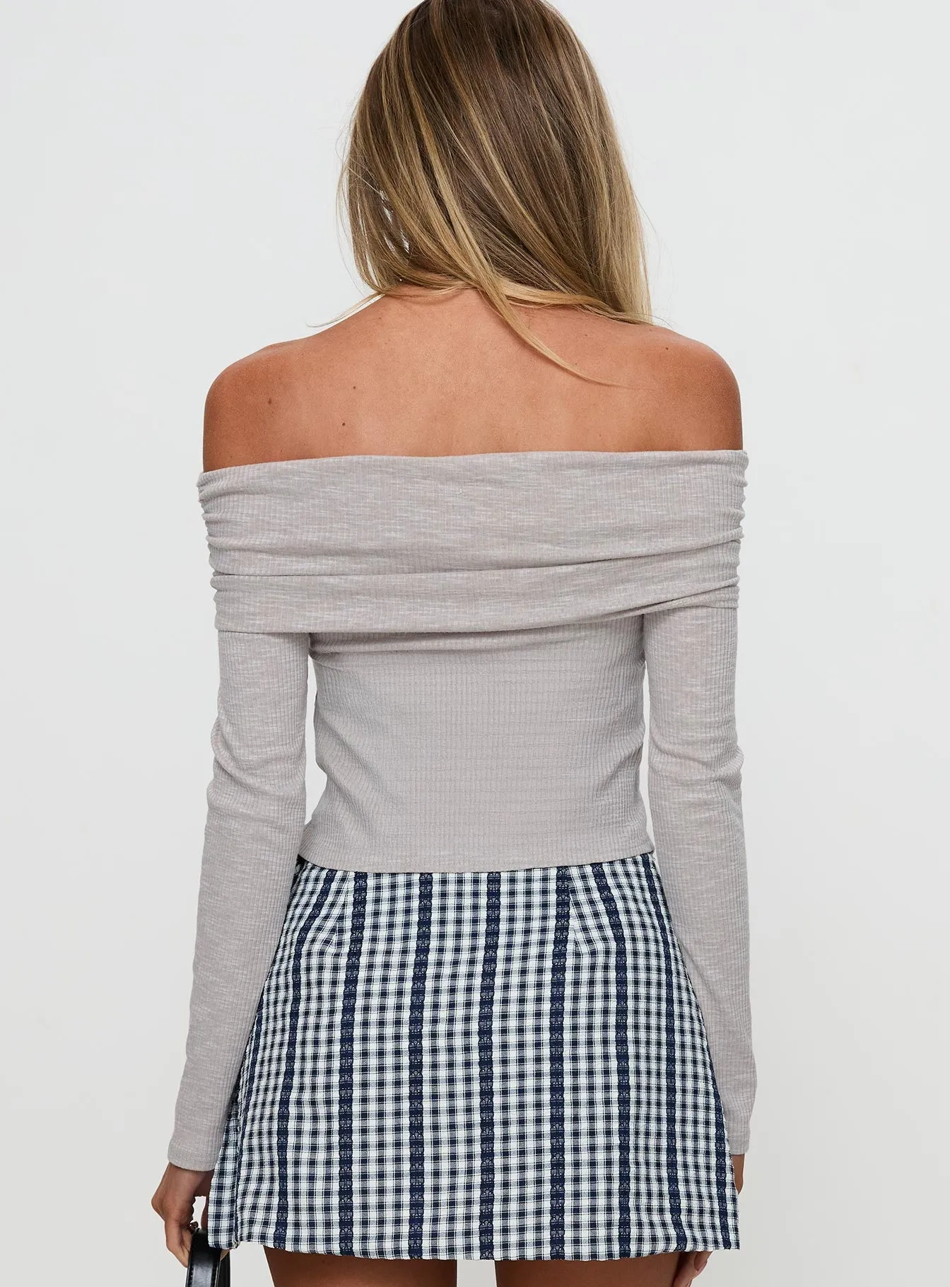 Victorea Off Shoulder Top Grey sold by Princess Polly product image thumbnail 5
