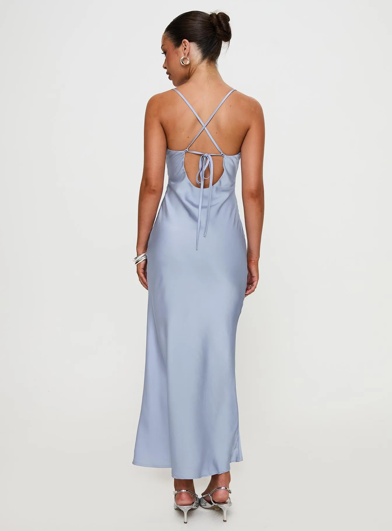 Treasure Bias Cut Maxi Dress Blue sold by Princess Polly product image thumbnail 5