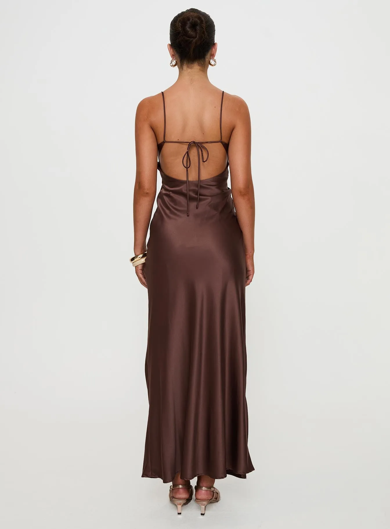 Angels Only Maxi Dress Chocolate sold by Princess Polly product image thumbnail 5