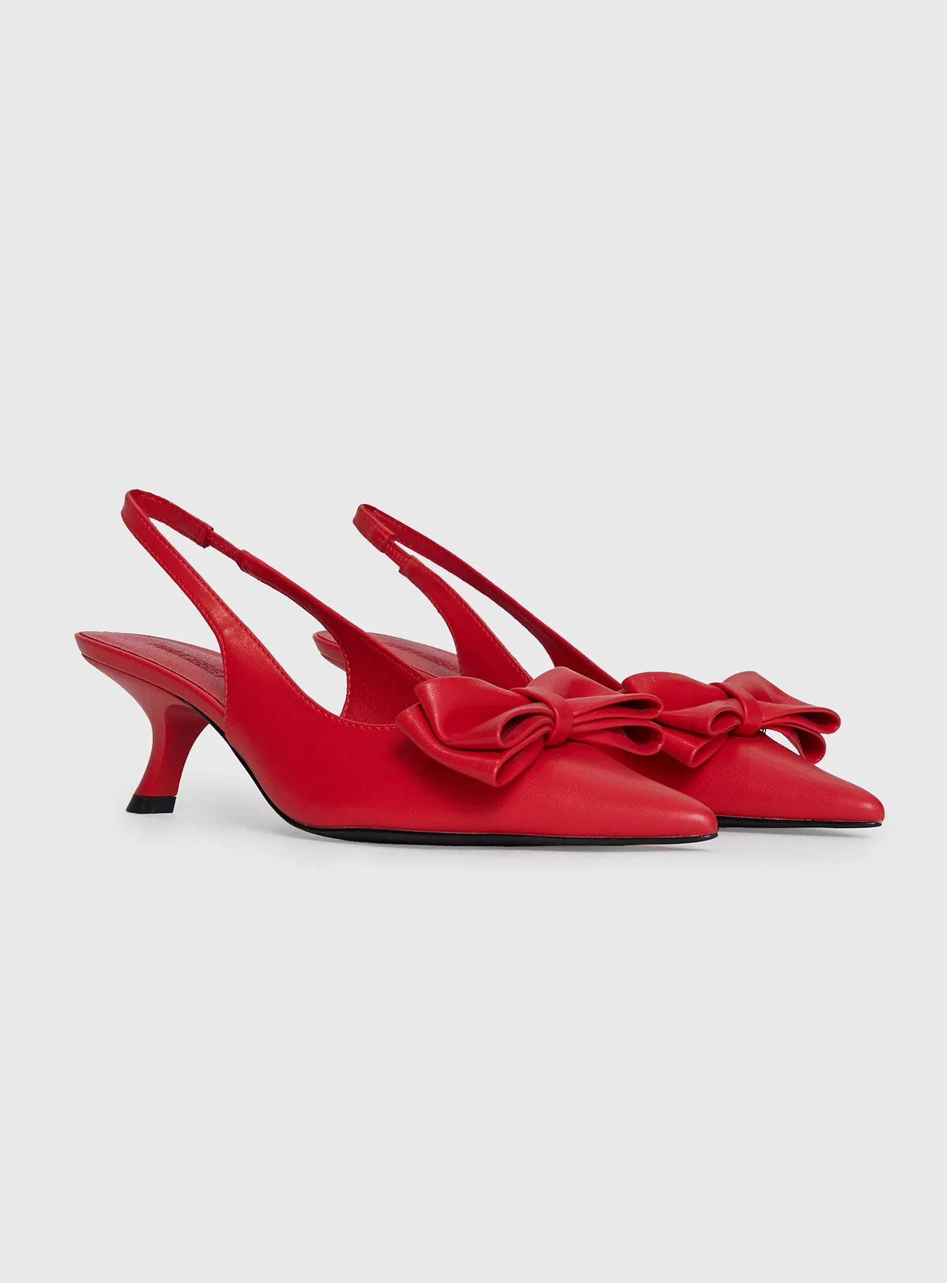 Janna Pointed Toe Heels Red sold by Princess Polly product image thumbnail 3