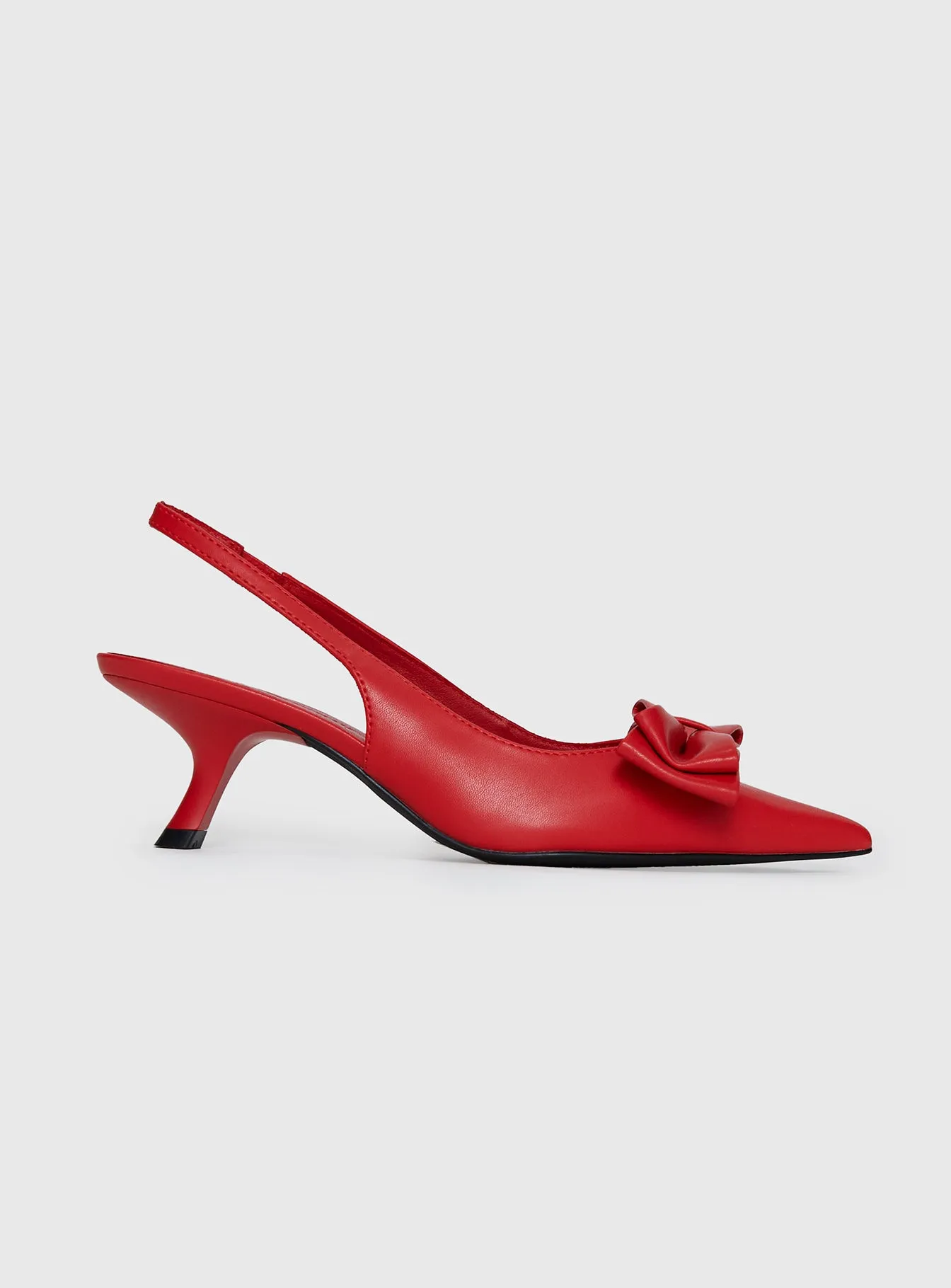 Janna Pointed Toe Heels Red sold by Princess Polly product image thumbnail 2