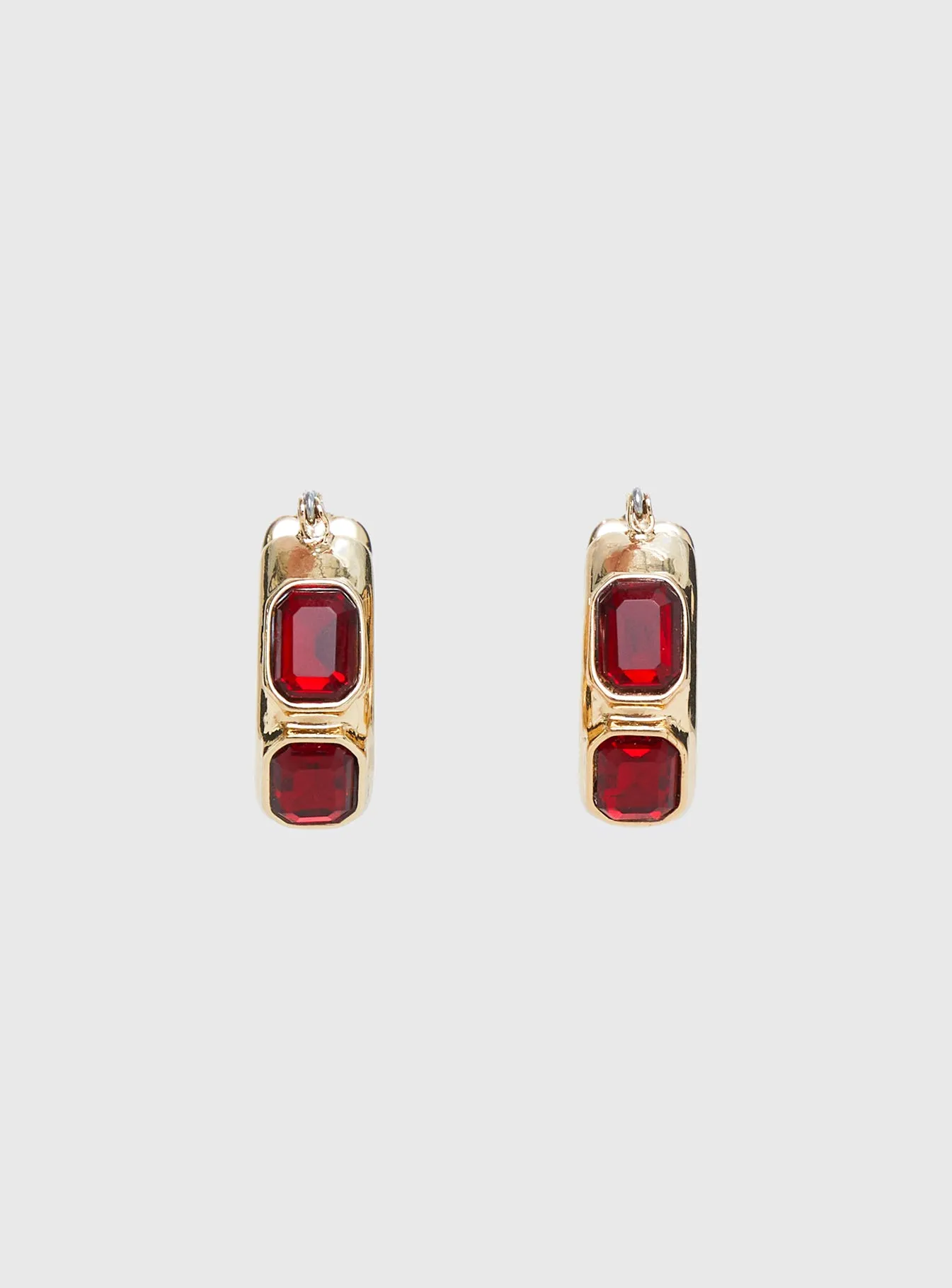 Gabrianna Hoop Earrings Gold / Red sold by Princess Polly product image thumbnail 2