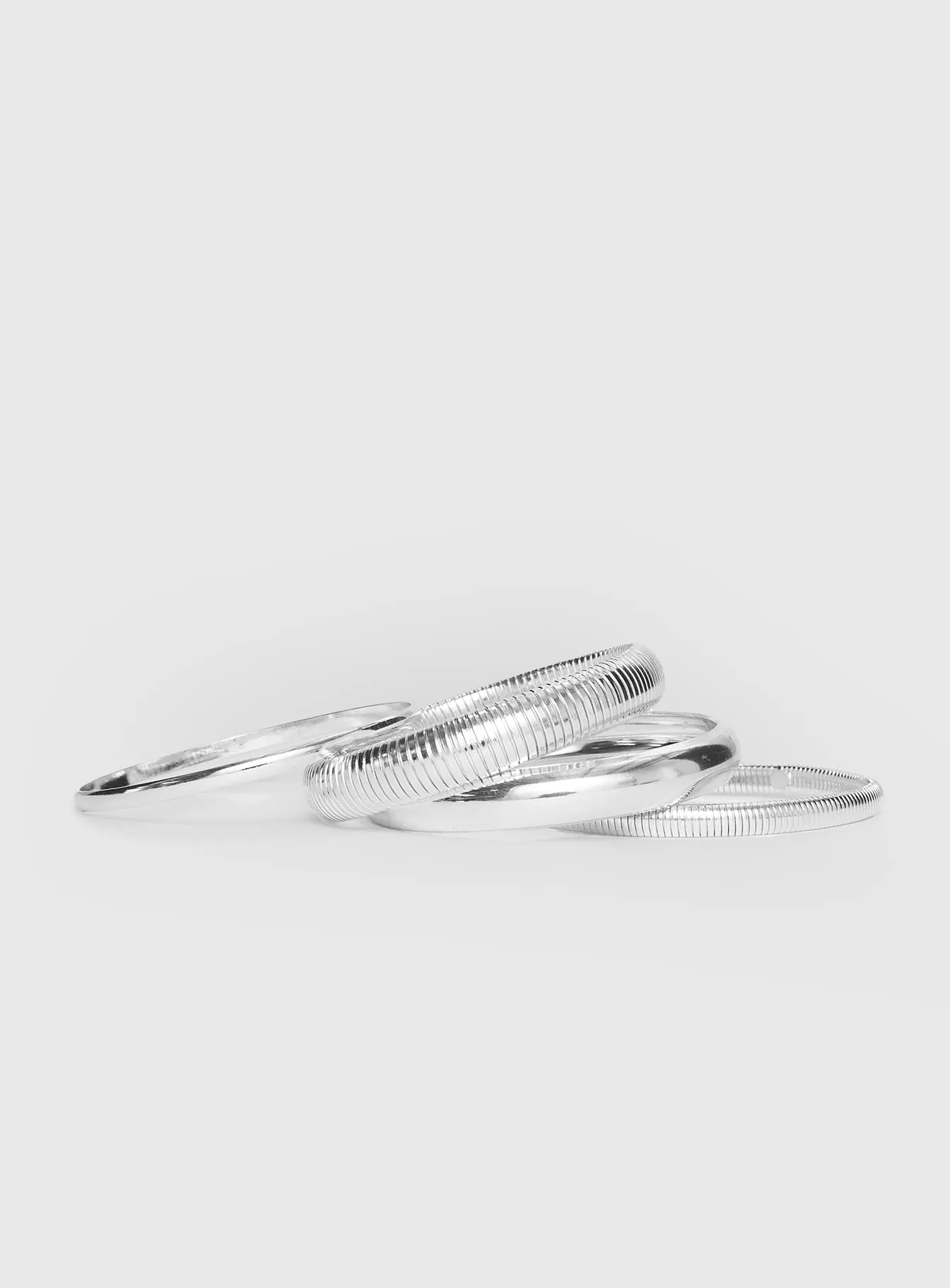 Dapperton Bangle Set Silver sold by Princess Polly product image thumbnail 3