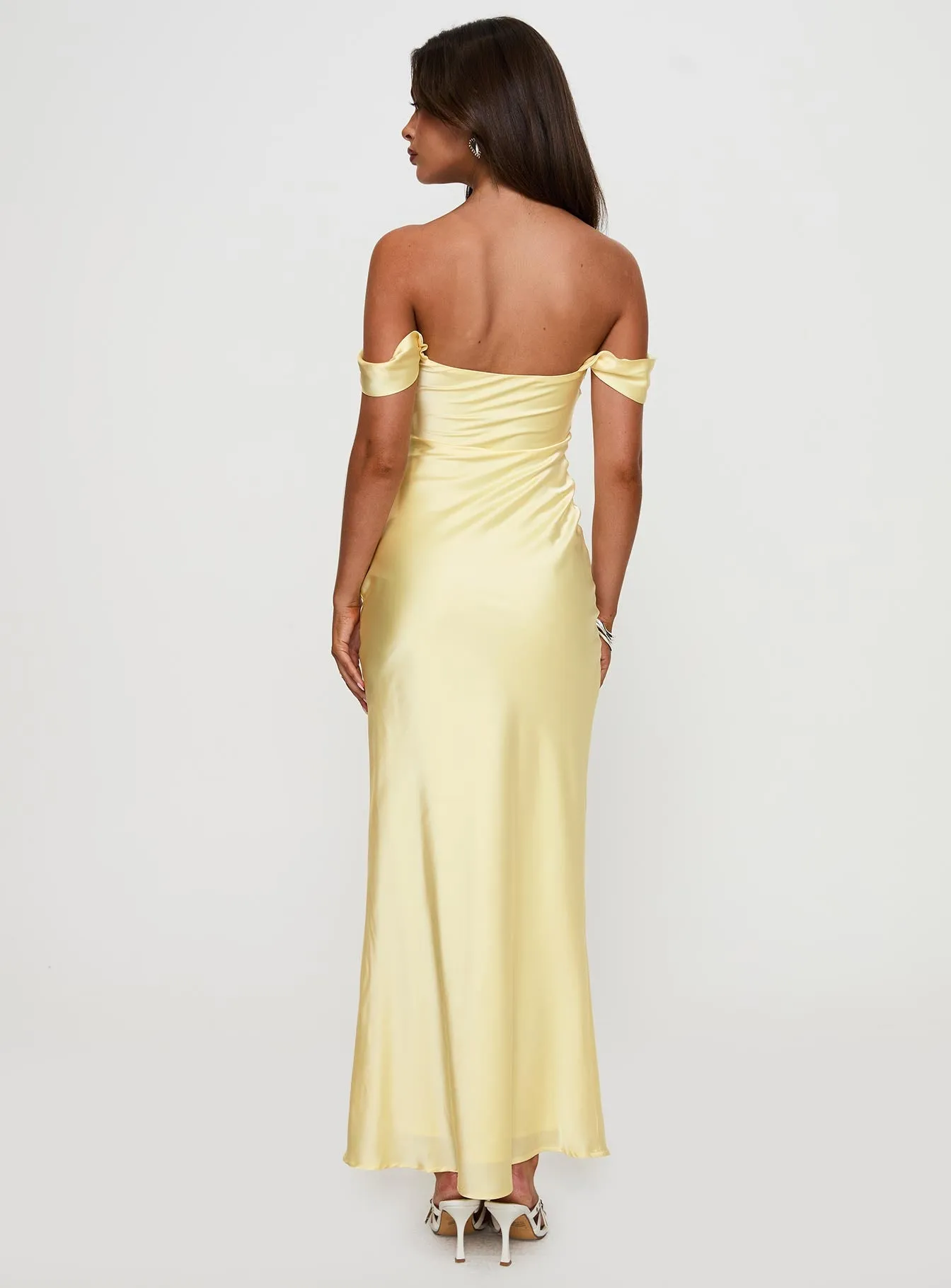 Azura Off The Shoulder Maxi Dress Yellow sold by Princess Polly product image thumbnail 5