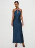 Limosina Halter Maxi Dress Navy sold by Princess Polly