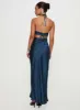 Limosina Halter Maxi Dress Navy sold by Princess Polly