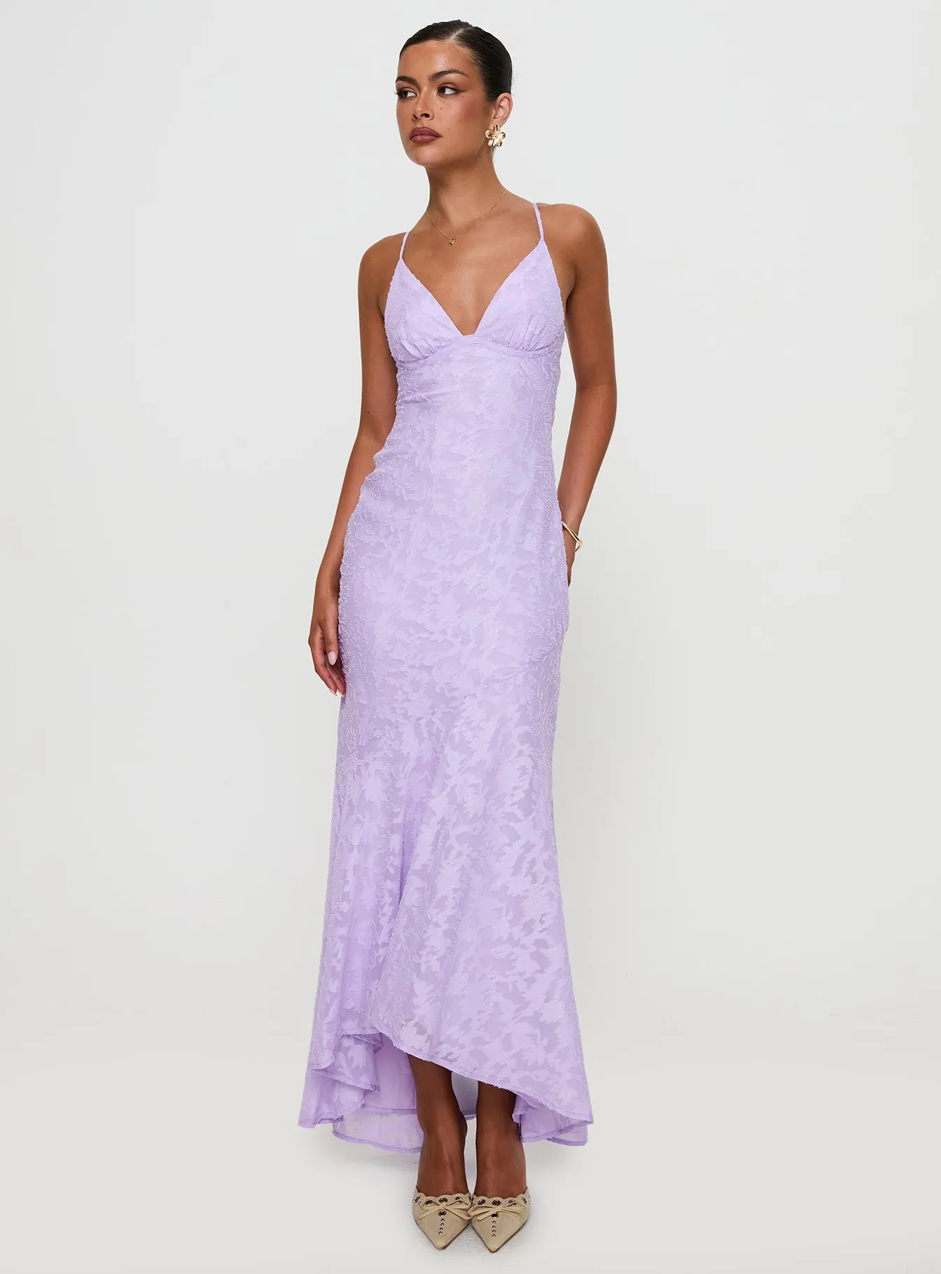 Cyrene Maxi Dress Lilac sold by Princess Polly product image thumbnail 3