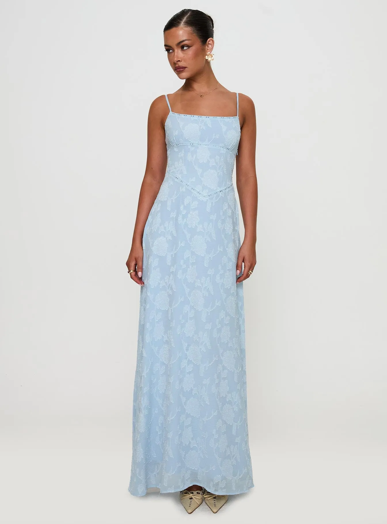 South Of France Maxi Dress Blue sold by Princess Polly product image thumbnail 3