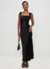 Radioactive Bias Cut Maxi Dress Black sold by Princess Polly
