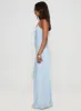 Linger Bias Cut Maxi Dress Blue sold by Princess Polly