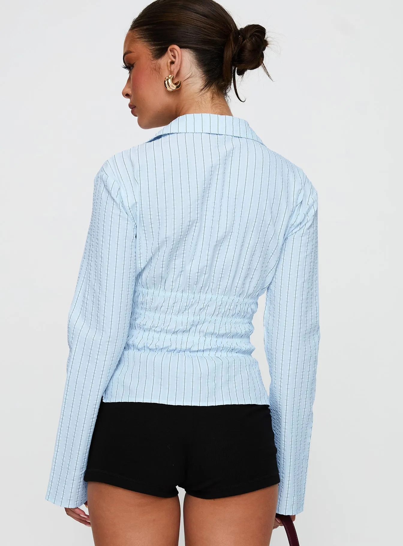 Liesel Shirred Long Sleeve Top Stripe sold by Princess Polly product image thumbnail 5
