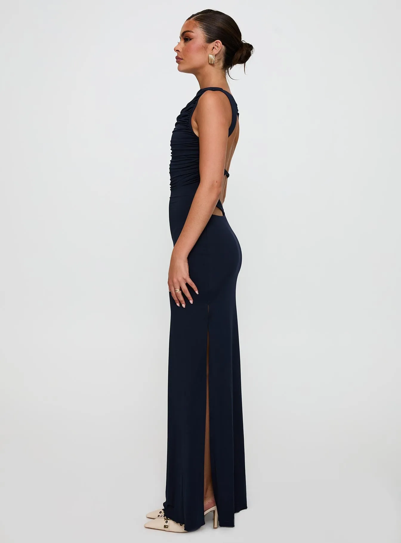Undeniable Cut Out Maxi Dress Navy sold by Princess Polly product image thumbnail 4