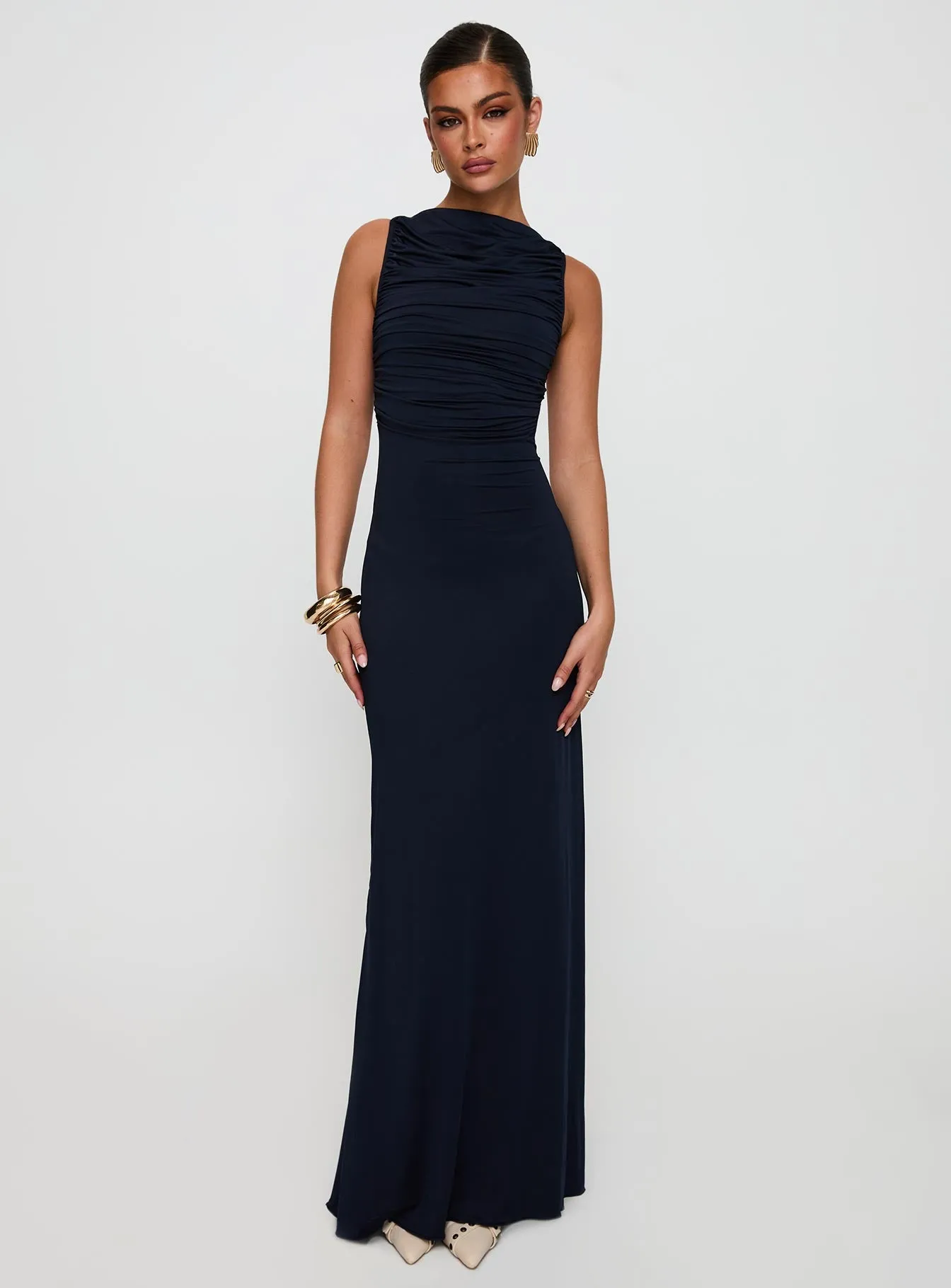 Undeniable Cut Out Maxi Dress Navy sold by Princess Polly product image thumbnail 2