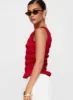 Marleene Shirred Top Red sold by Princess Polly
