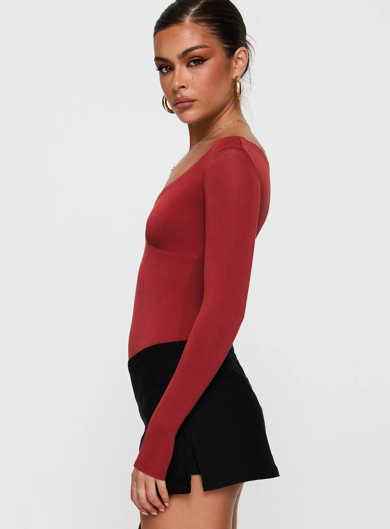 Loveydove Bodysuit Burgundy sold by Princess Polly product image thumbnail 4