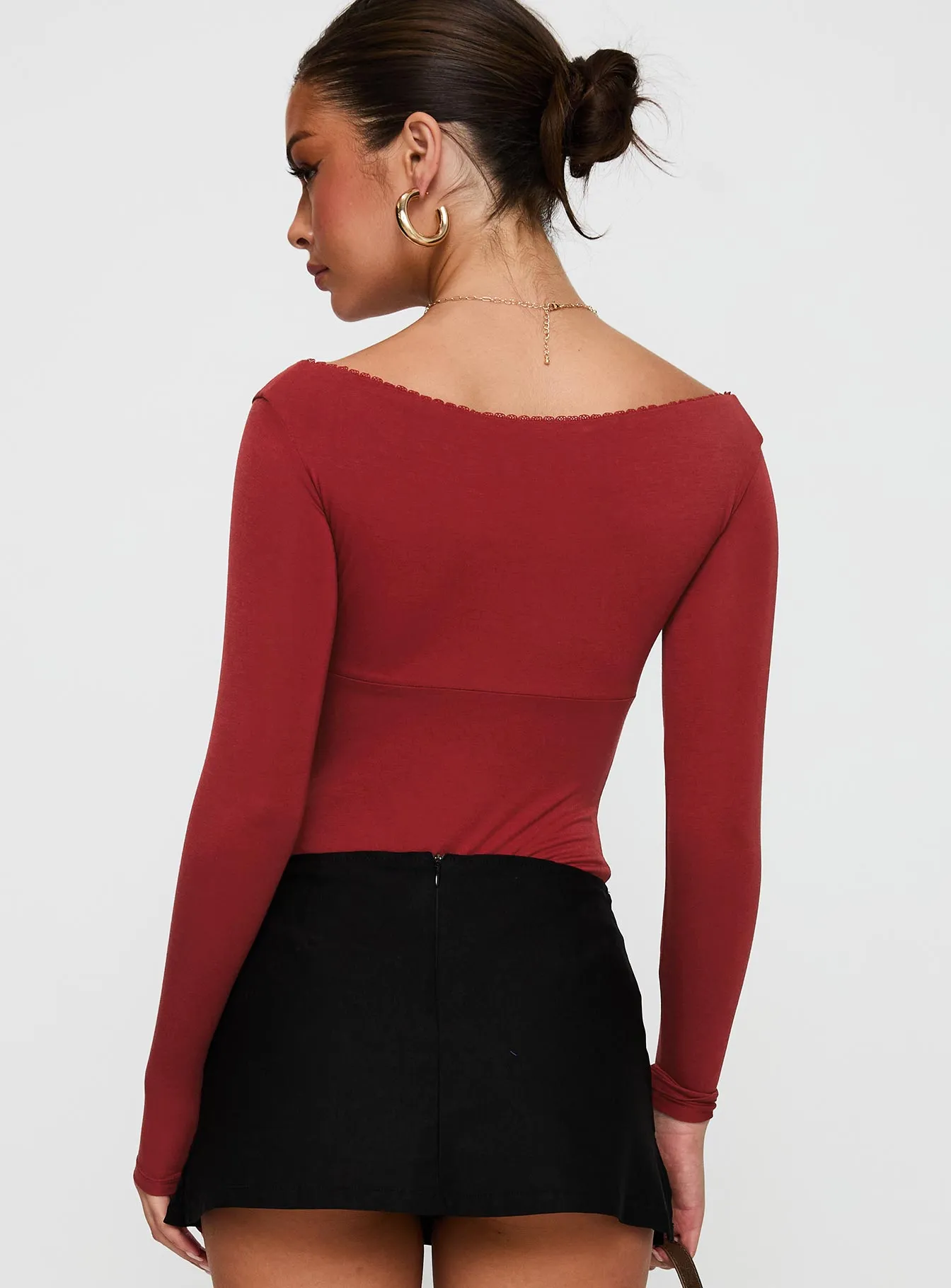 Loveydove Bodysuit Burgundy sold by Princess Polly product image thumbnail 5