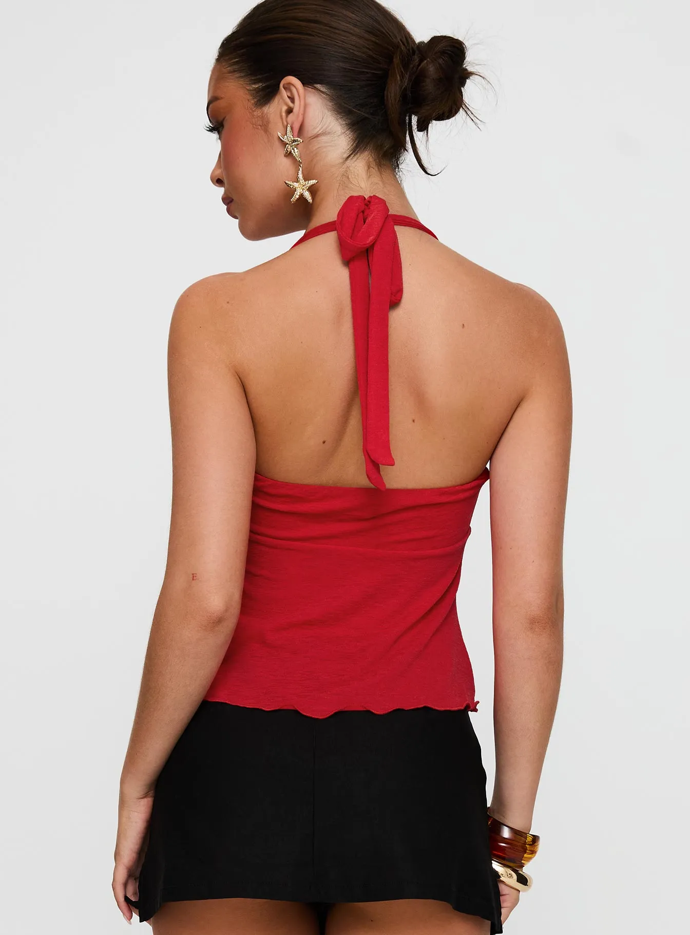 Attina Hardware Detail Top Red sold by Princess Polly product image thumbnail 5