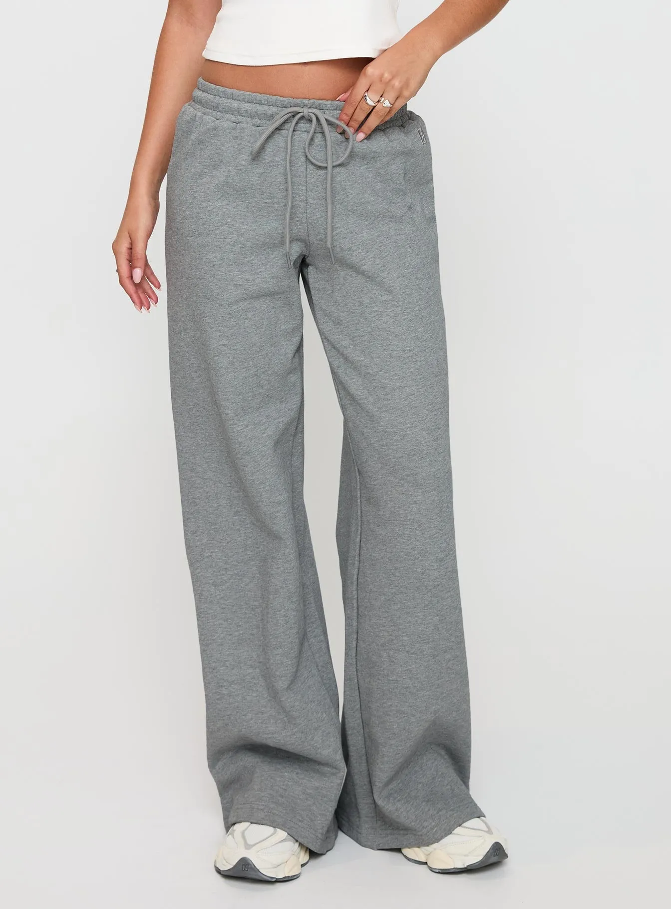 All Day Straight Leg Sweatpants Grey Marle sold by Princess Polly product image thumbnail 2