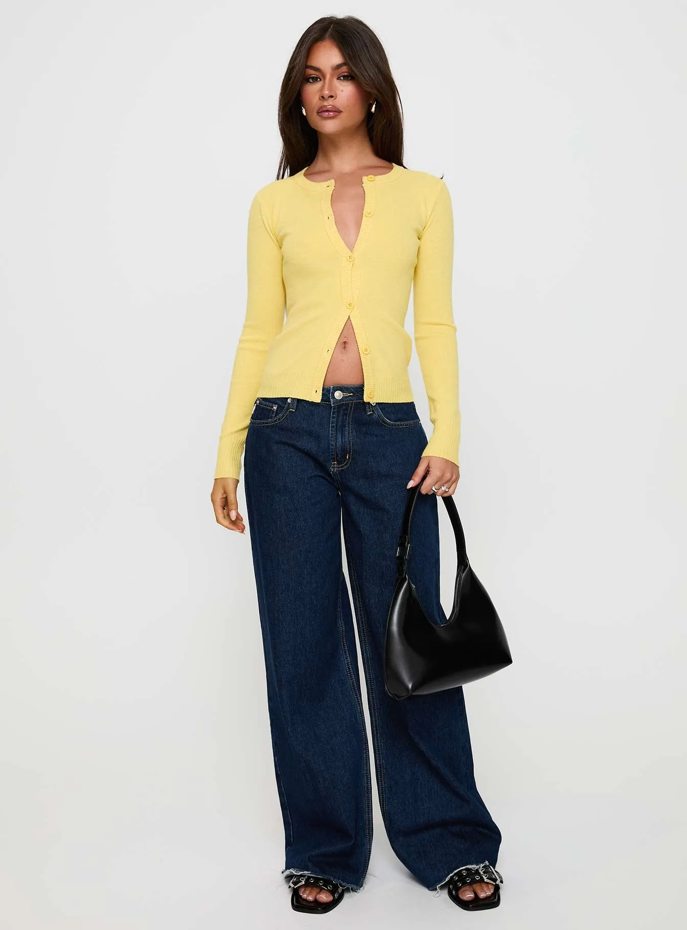 Lauraine Cardigan Lemon sold by Princess Polly product image thumbnail 2