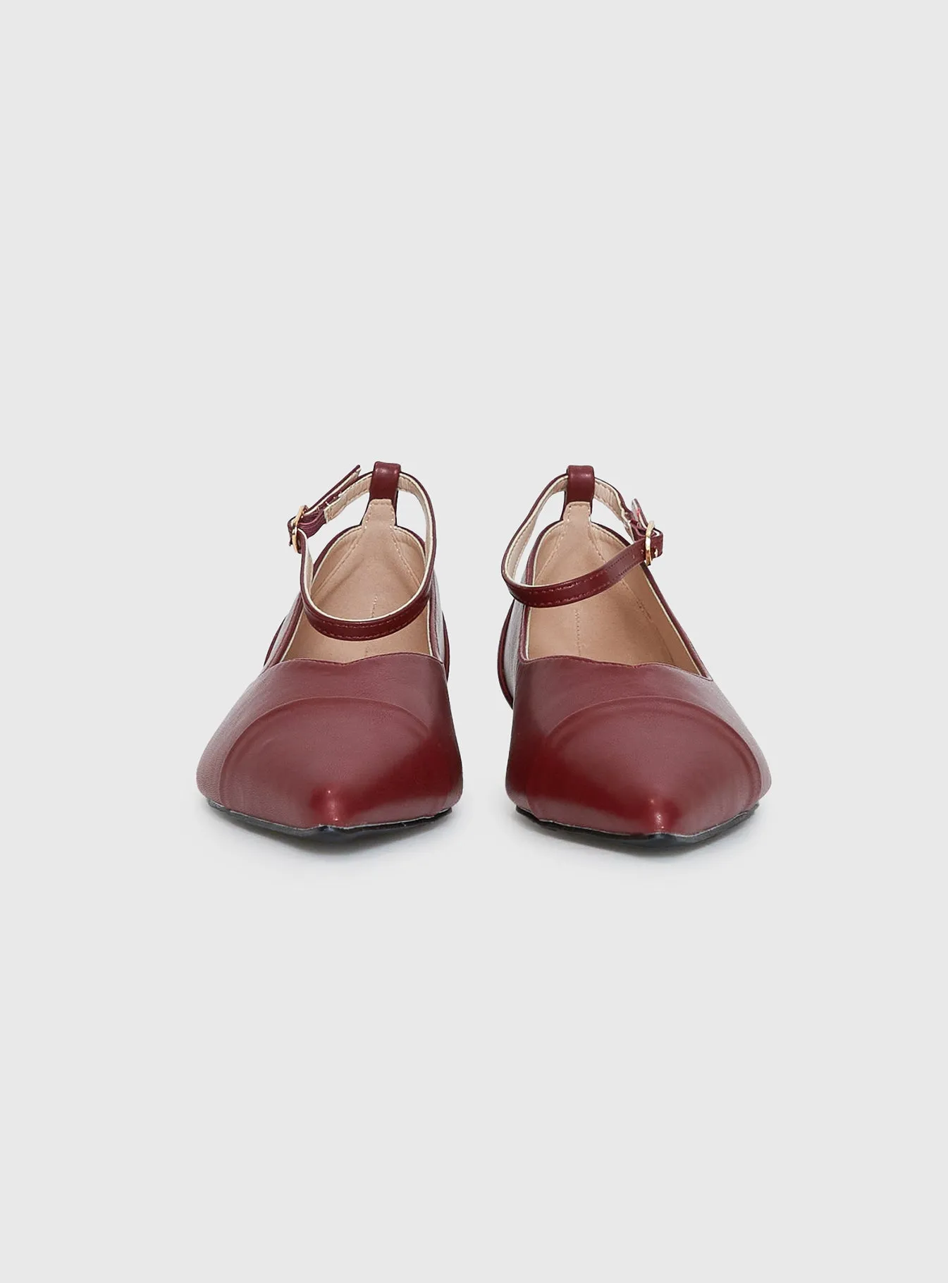 Oliny Ballet Flats Burgundy sold by Princess Polly product image thumbnail 4