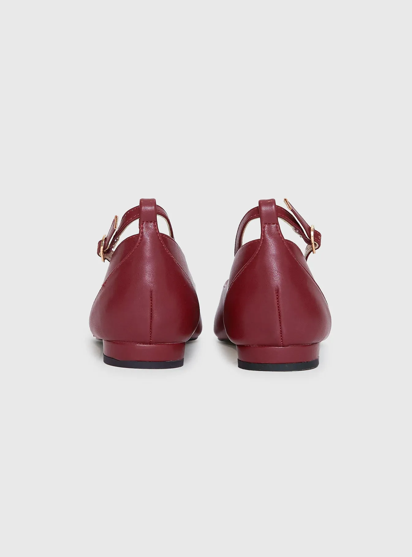 Oliny Ballet Flats Burgundy sold by Princess Polly product image thumbnail 5