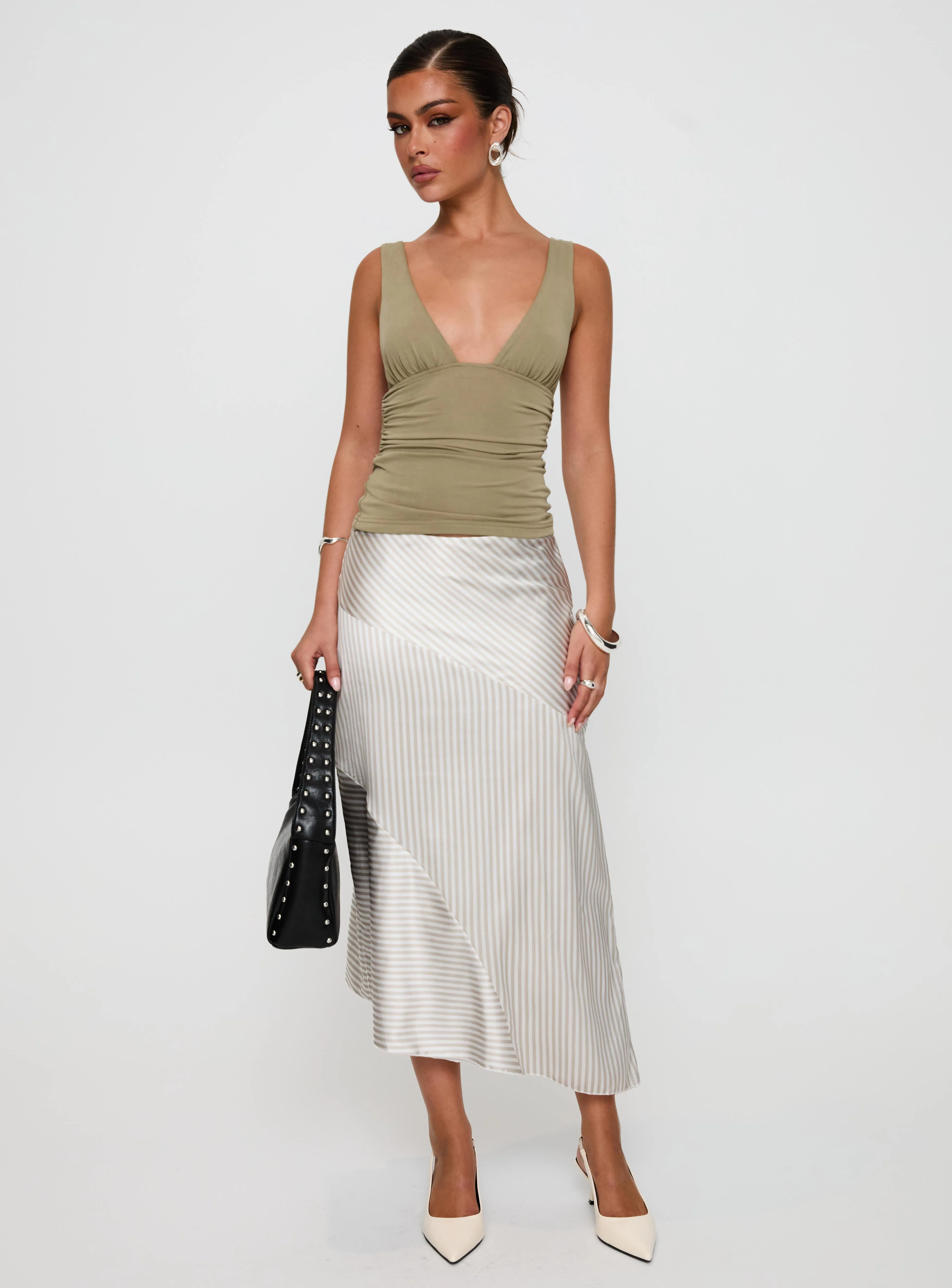 Priscella Asymmetrical Midi Skirt Multi sold by Princess Polly product image thumbnail 3