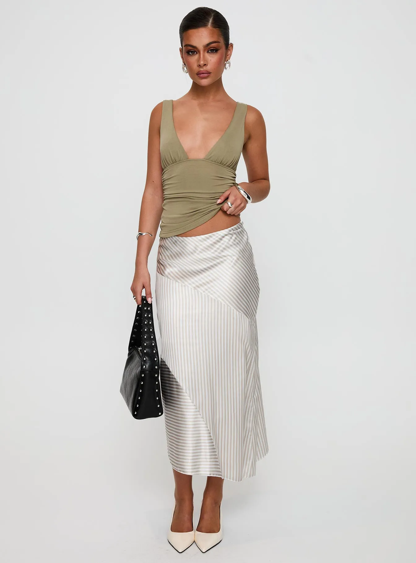 Priscella Asymmetrical Midi Skirt Multi sold by Princess Polly product image thumbnail 2